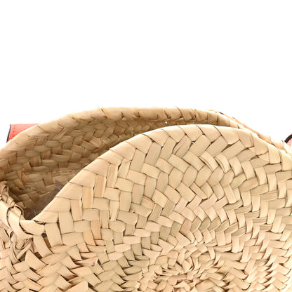 Chloe Raffia Calfskin Marcie Basket Small Marcie Round Crossbody Bag Orange Fizz 11 of 13