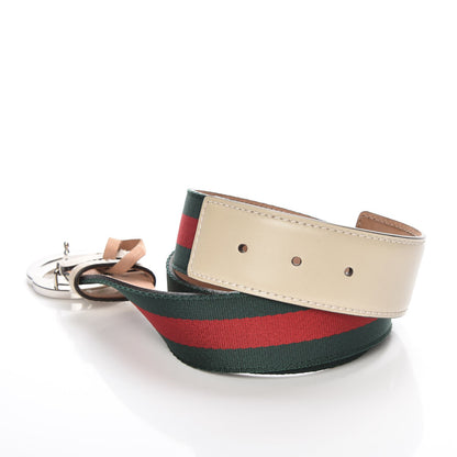 Gucci Canvas Web Interlocking G Belt 90 36 Off White 4 of 5