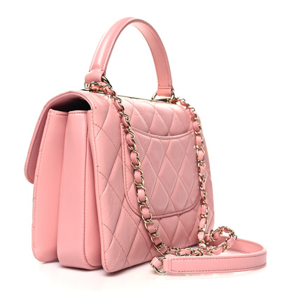 Chanel Lambskin Quilted Small Trendy CC Flap Dual Handle Bag Light Pink 3 of 11