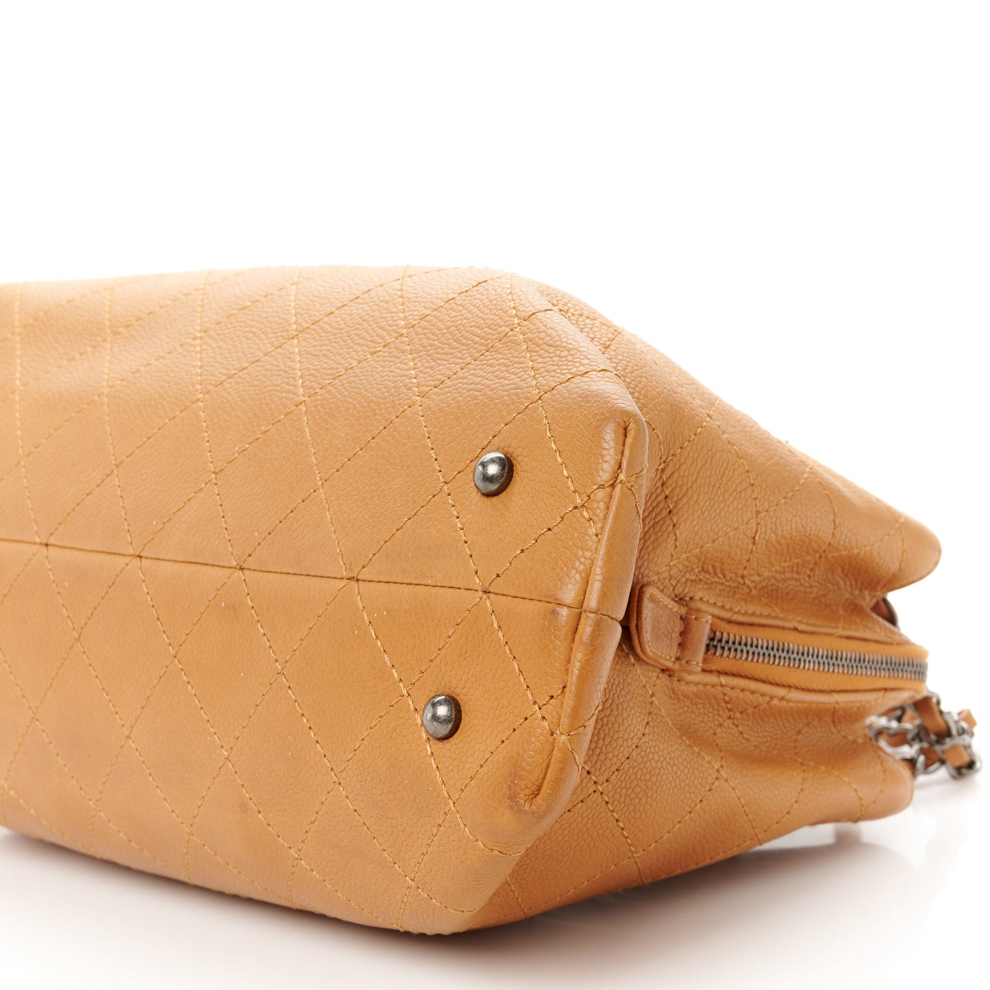 Grained Vegetal Calfskin Small Urban Shopping Tote Camel