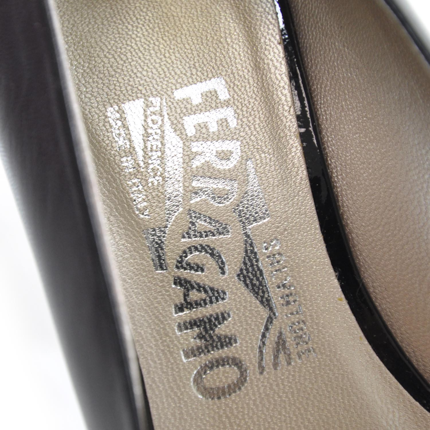 FASHIONPHILE SALVATOREFERRAGAMOLeatherLowHeelsPumps9BBlack 5 of 6