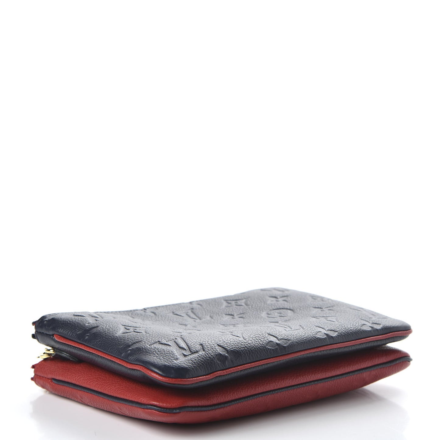Empreinte Double Zip Pochette Marine Rouge