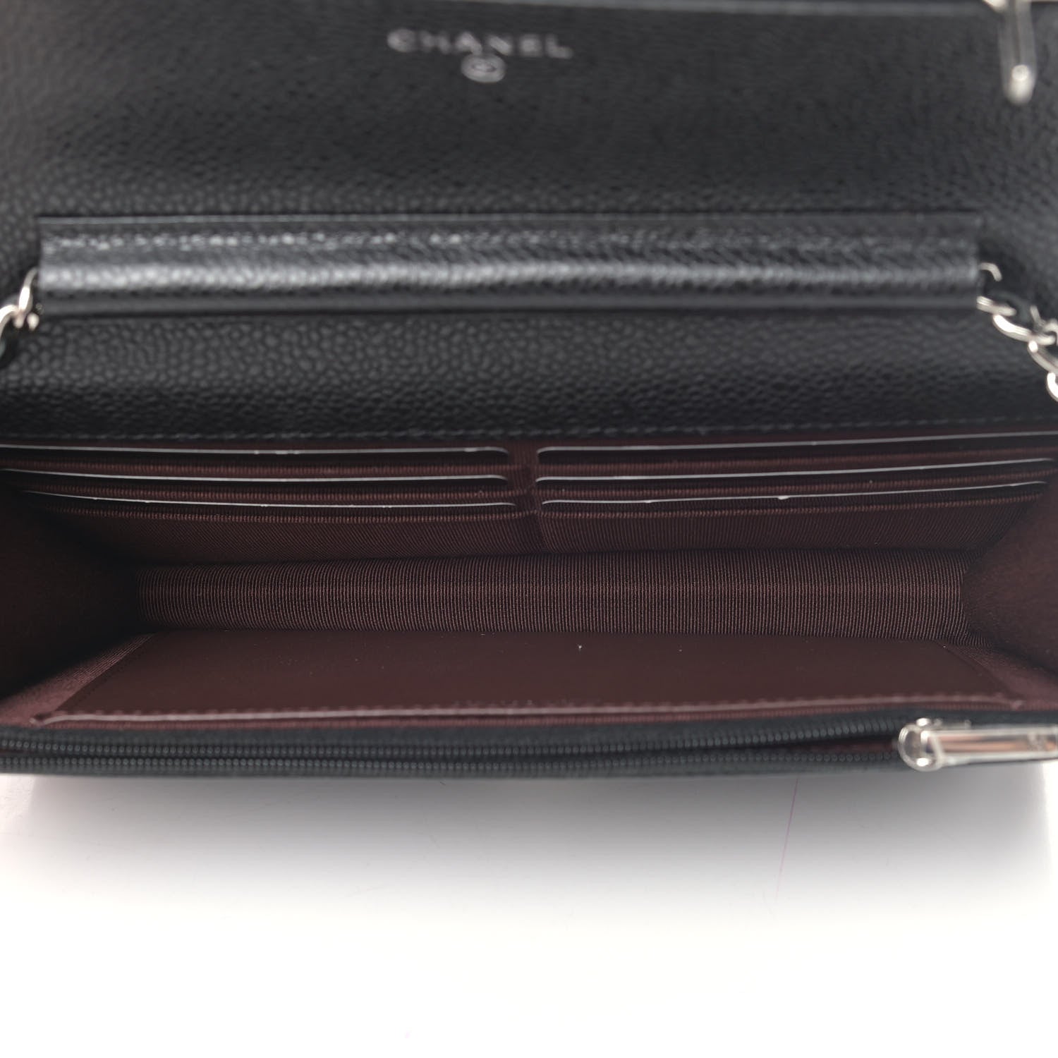 Chanel Caviar Quilted Wallet On Chain WOC Black 4 of 5