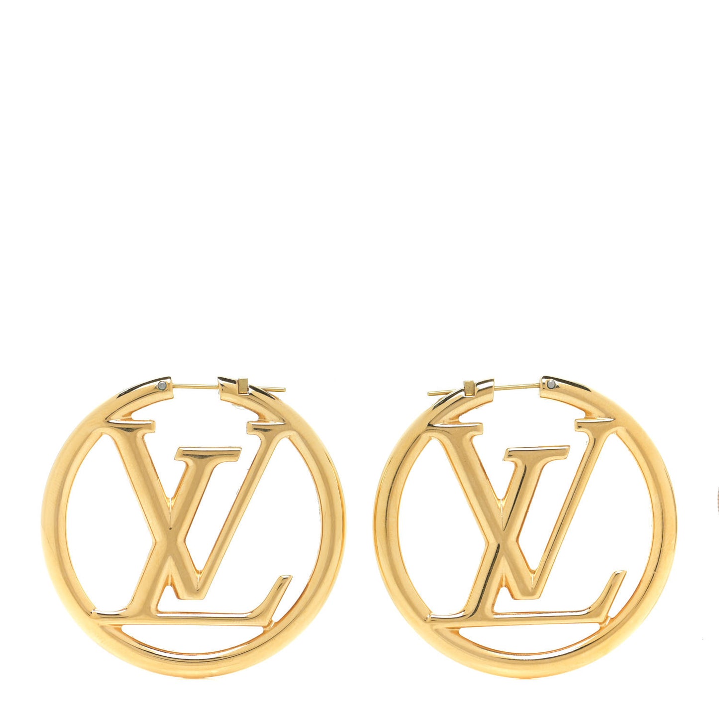 Metal Louise Hoop Earrings Gold