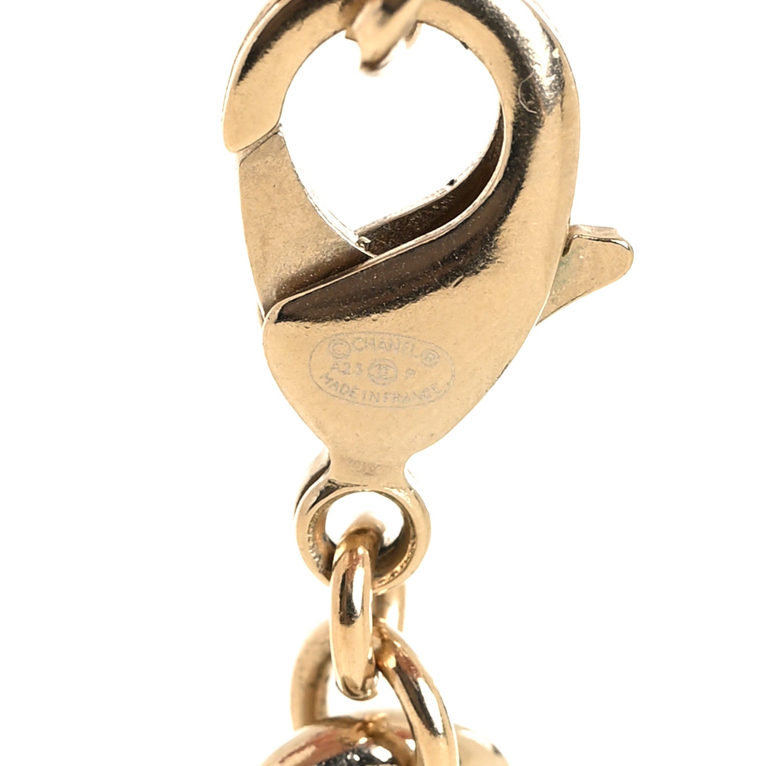 Chanel Metal Crystal CC Lock Choker Necklace Gold 6 of 7