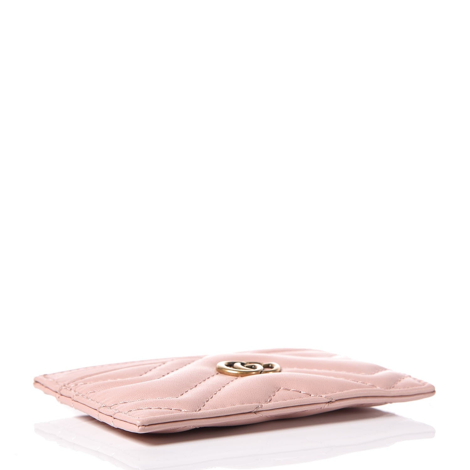 Gucci Calfskin Matelasse GG Marmont Card Holder Perfect Pink 4 of 6