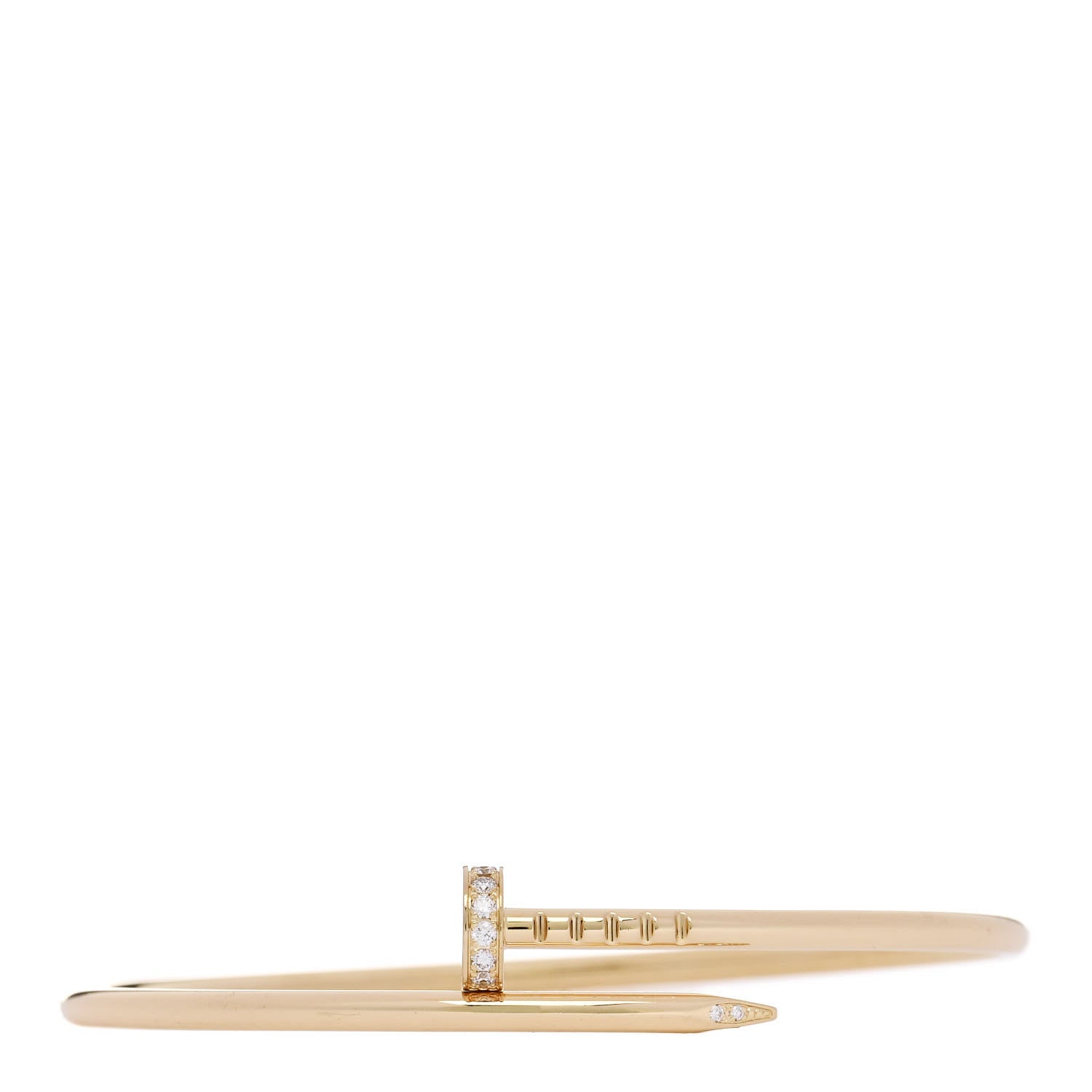 Cartier 18K Yellow Gold Diamond Small Juste Un Clou Bracelet 16 1 of 4