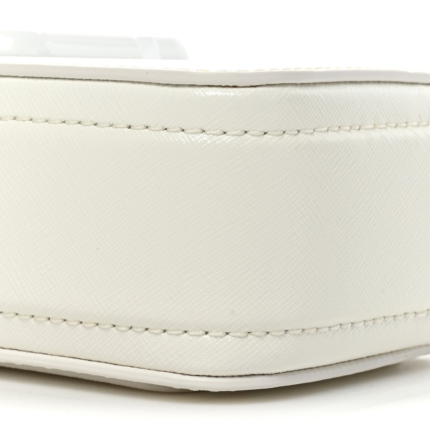 Saffiano Small Snapshot Camera Bag White
