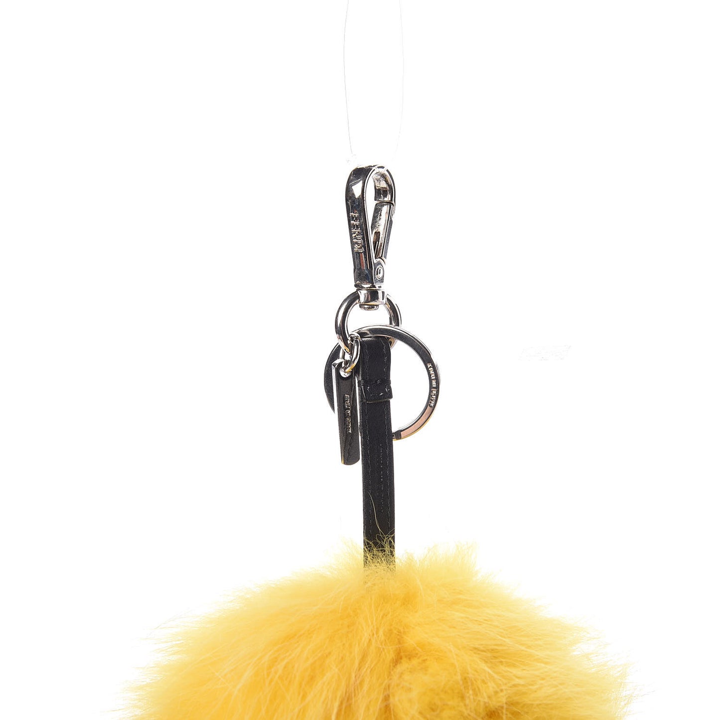 Fox Fur Smiley Bag Charm Yellow