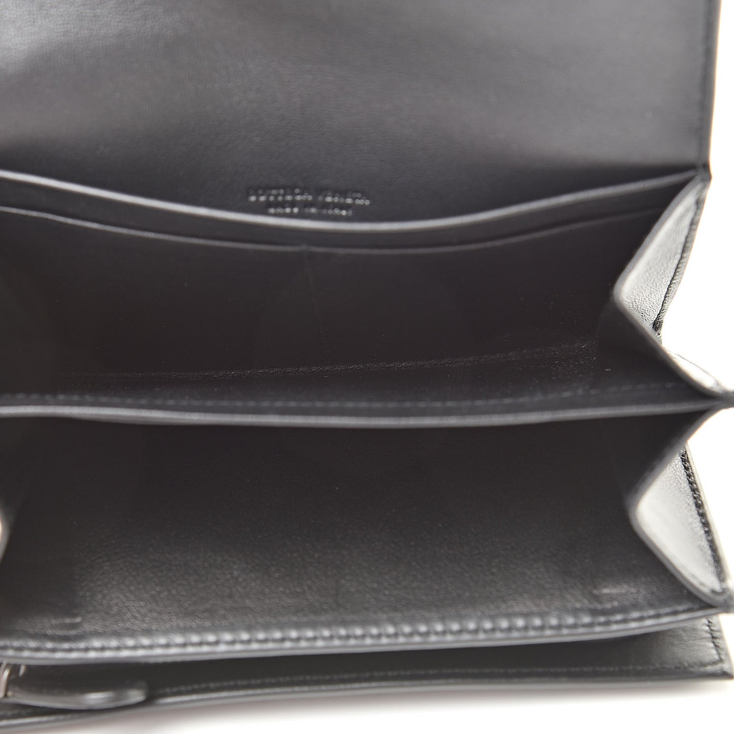 Nappa Intrecciato Continental Compact Wallet Black