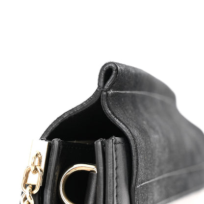 Chloe Suede Calfskin Medium Faye Shoulder Bag Black 12 of 16