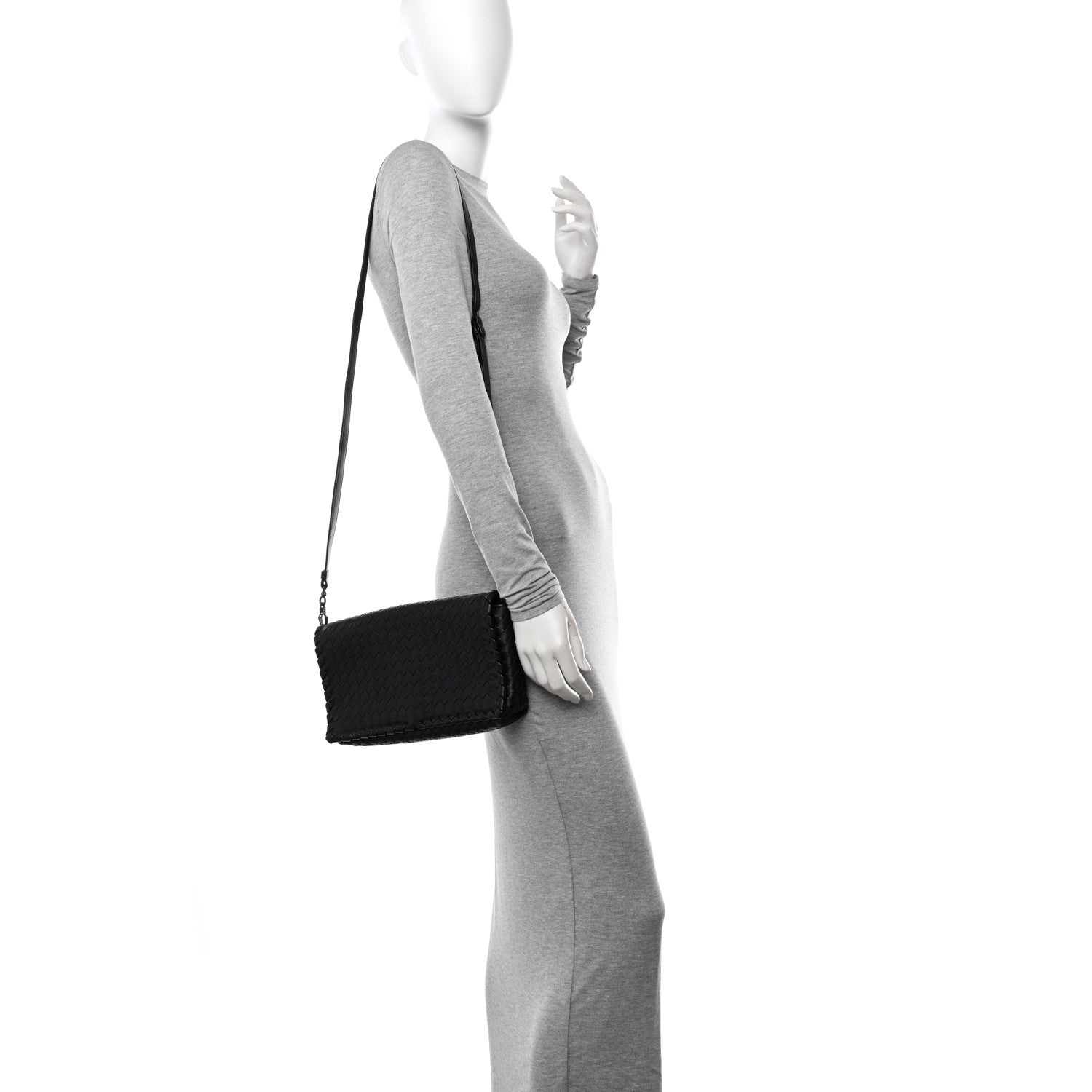 Bottega Veneta Nappa Intrecciato New Olympia Bag Black 2 of 10