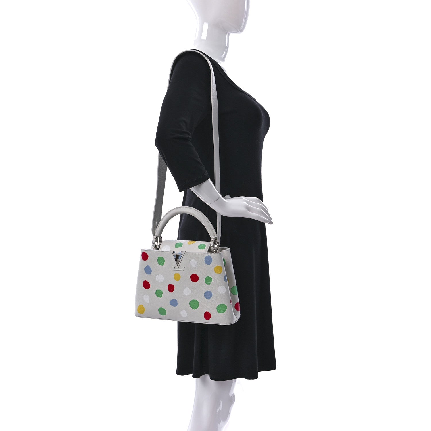 Louis Vuitton LV X YK Taurillon Capucines BB White 2 of 8