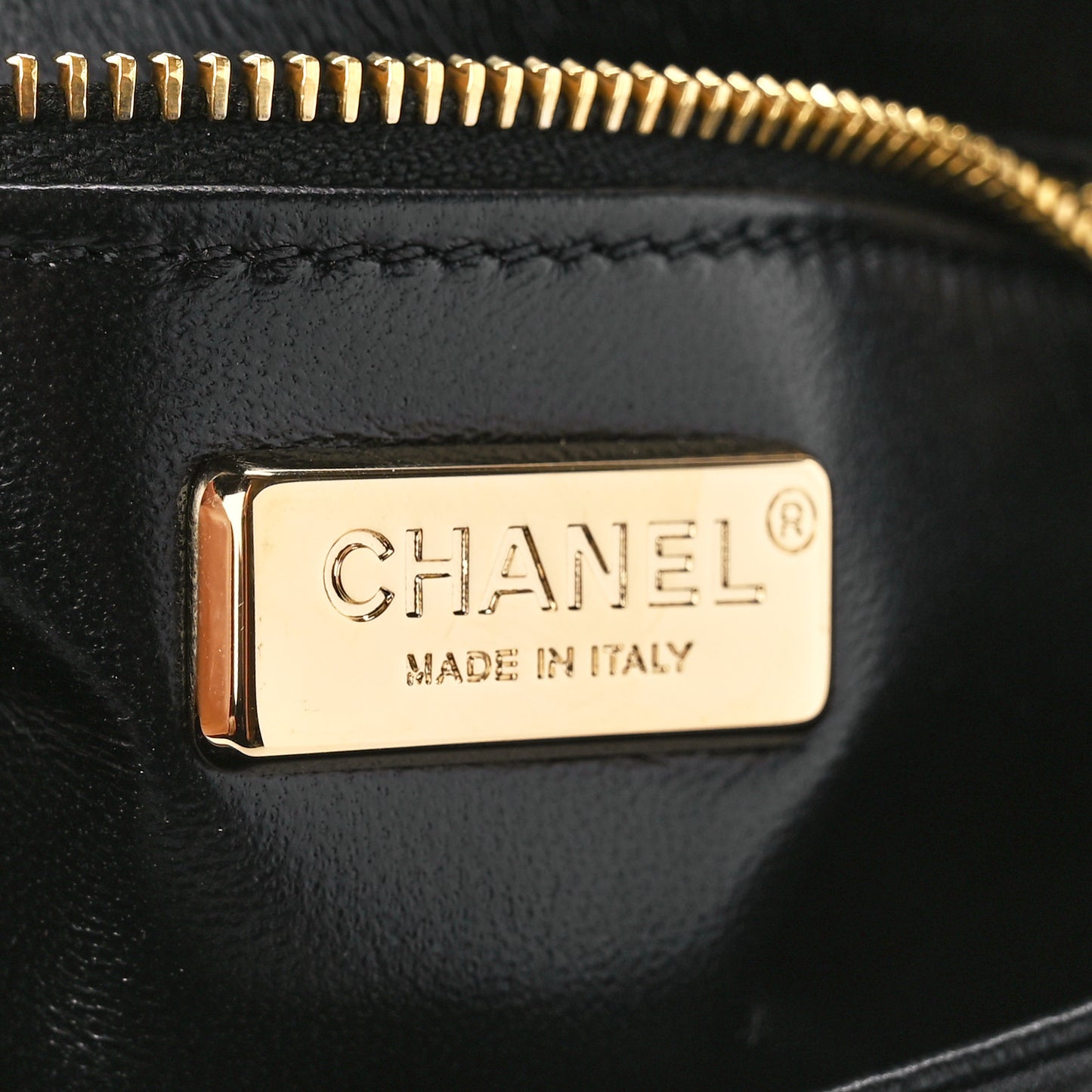 Sequin Logo CC Small Single Flap Black Multicolor