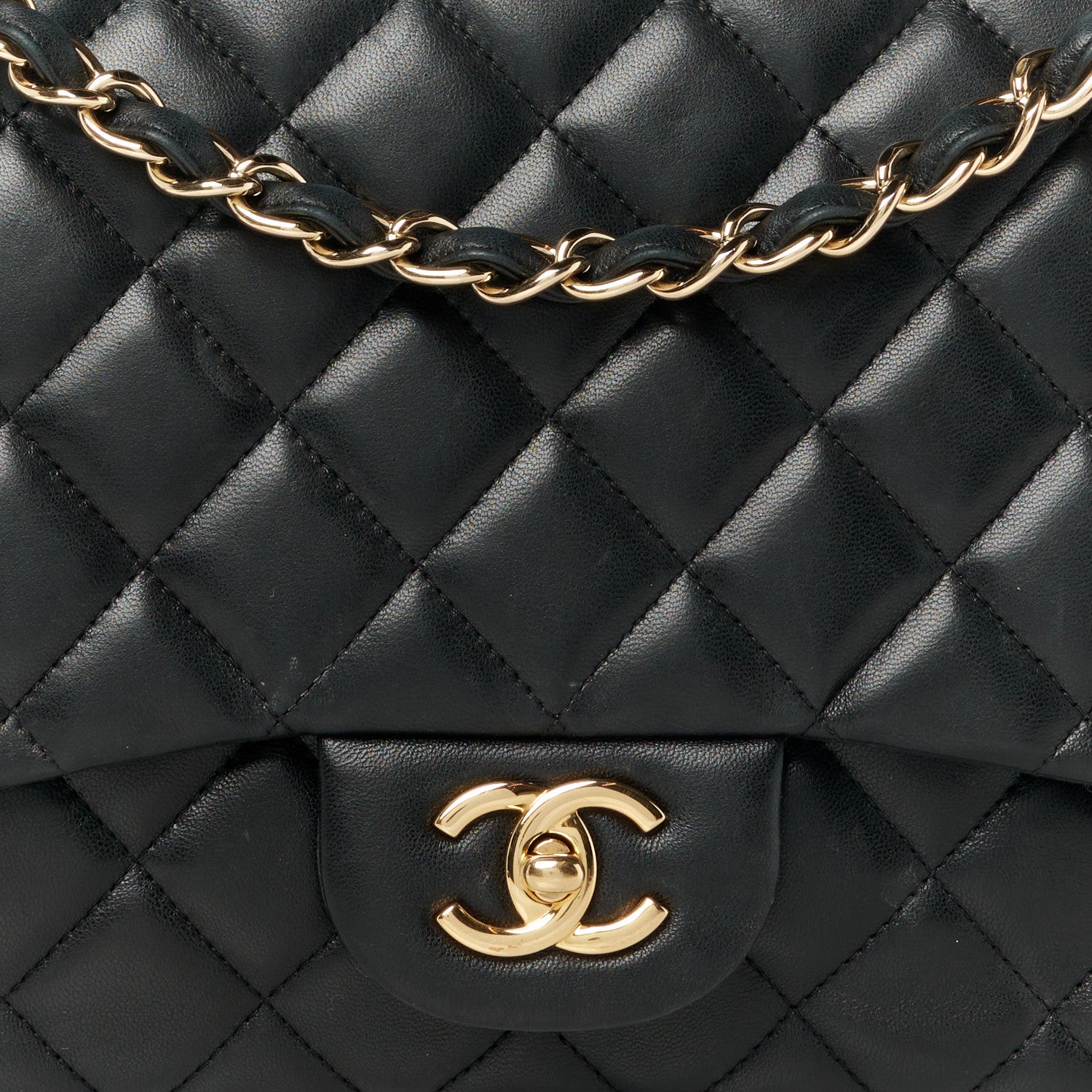 Chanel Lambskin Quilted Maxi Double Flap Black 9 of 11