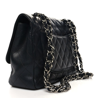 Chanel Caviar Quilted Jumbo Single Flap Black 3 of 10