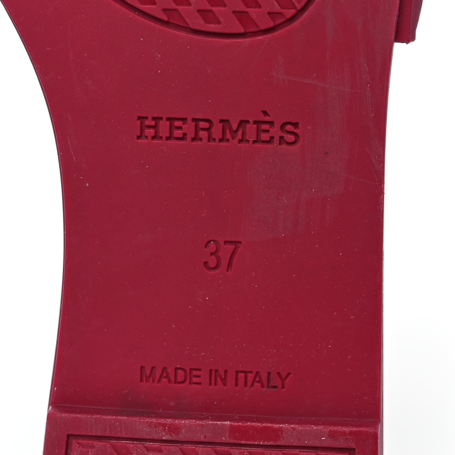 Hermes Rubber Aloha Sandals 37 Rose Baie 6 of 8