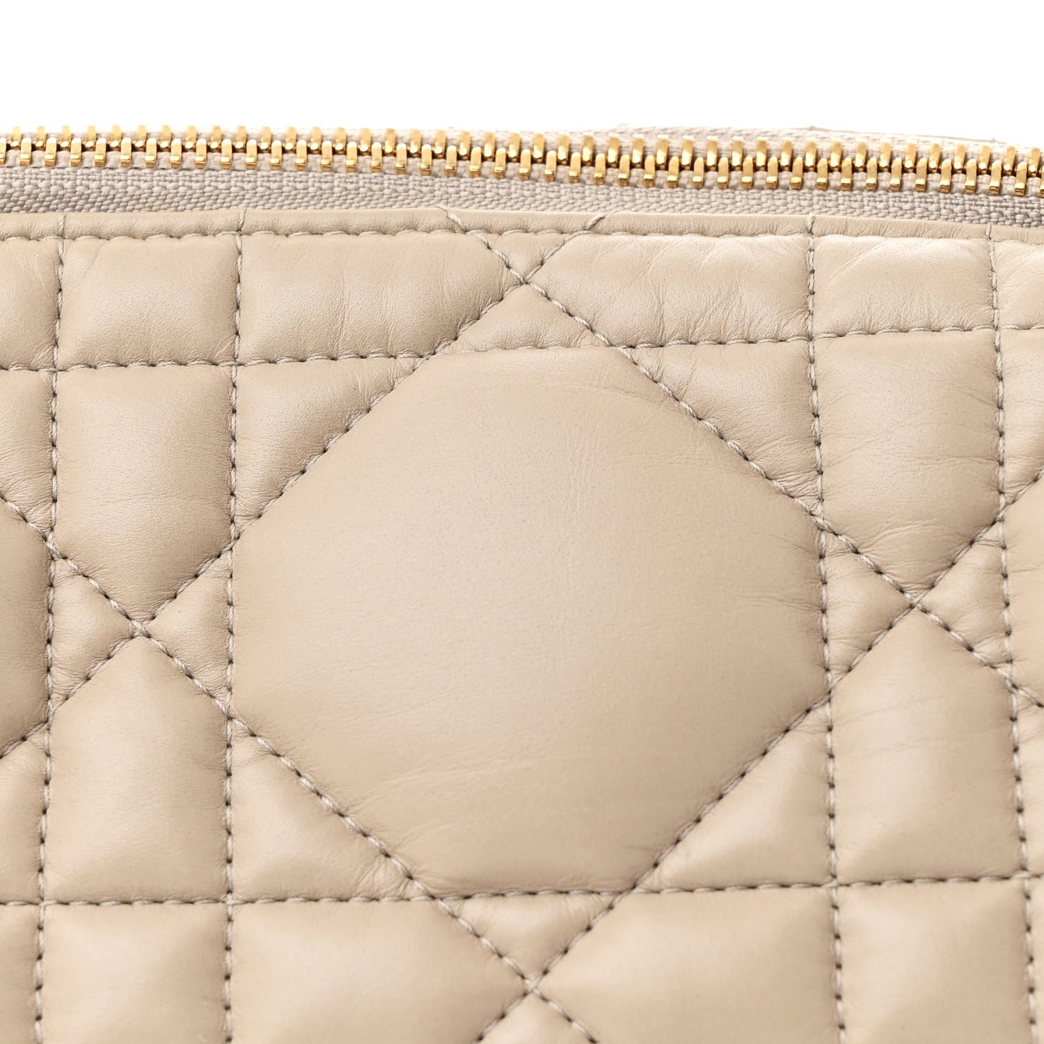 Christian Dior Calfskin Macrocannage Medium Diortravel Nomad Pouch Sand 8 of 10