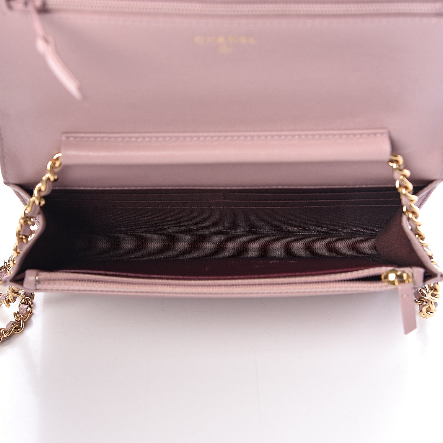 Chanel Sheepskin Quilted Mademoiselle Vintage Wallet On Chain WOC Pink 5 of 12
