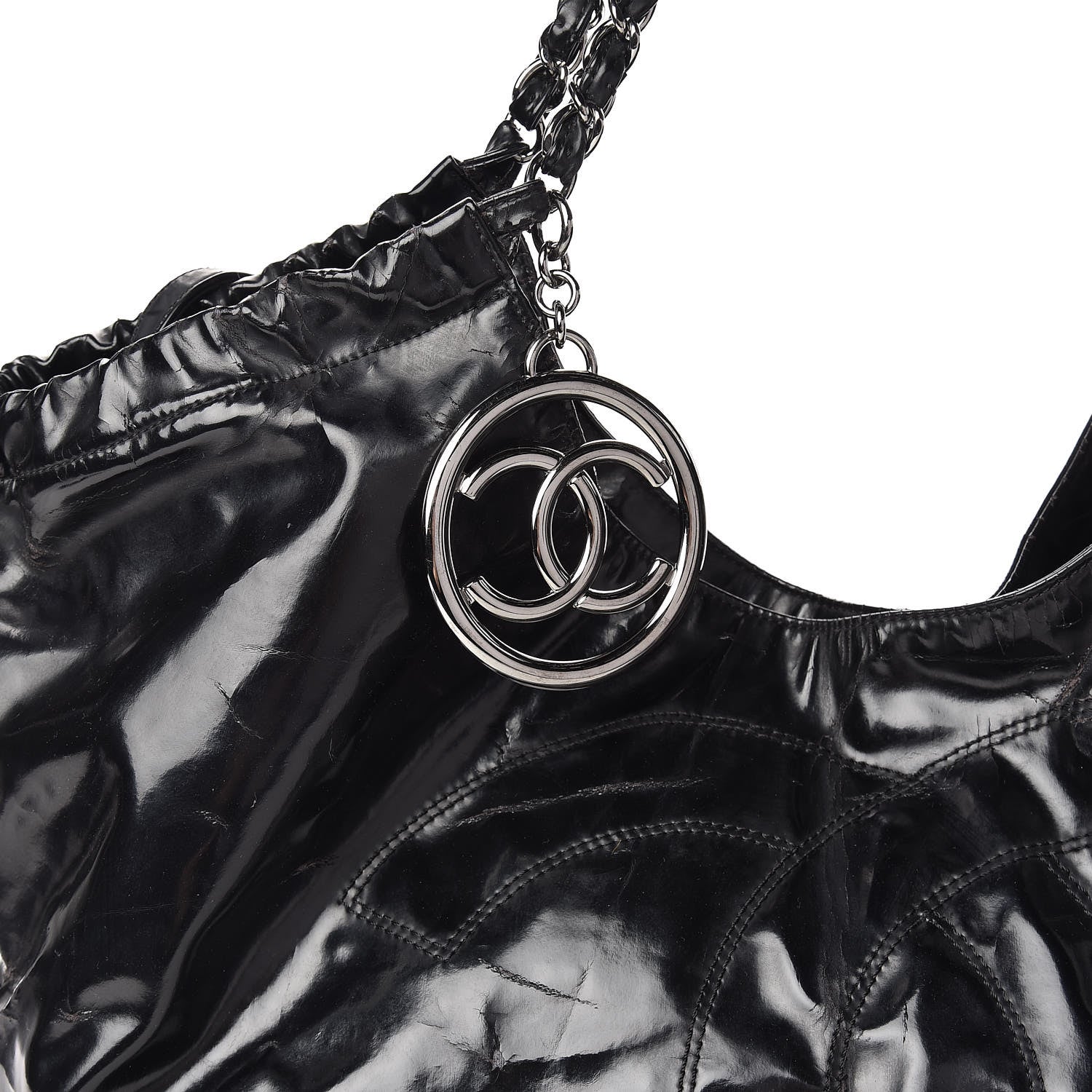Chanel Vinyl XL Coco Cabas Black 9 of 21