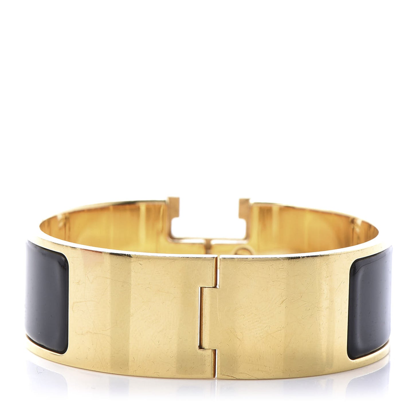 Enamel Wide Clic Clac H Bracelet PM Black