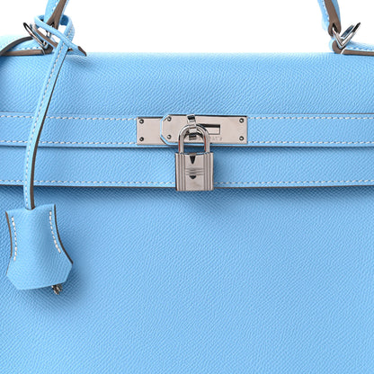 Hermes Epsom Candy Kelly Retourne 32 Celeste Mykonos 10 of 11