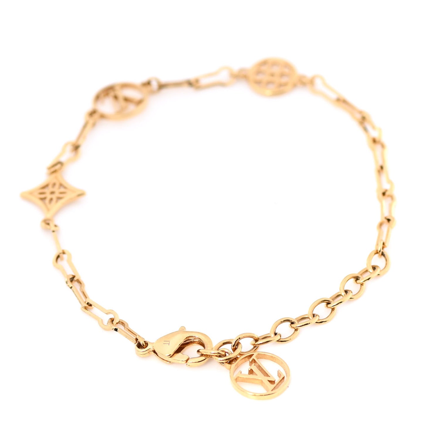 Brass Flower Full Bracelet Gold