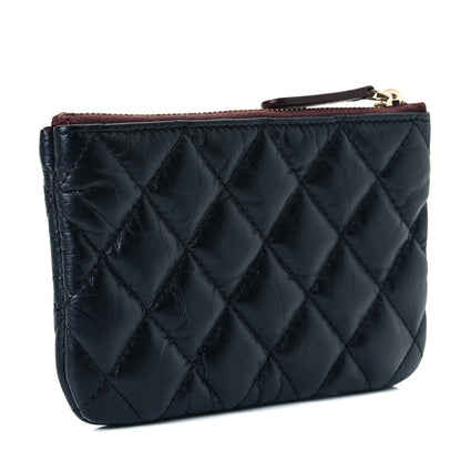Chanel Aged Calfskin Quilted Small Lucky Charms Cosmetic Case Black 3 of 9