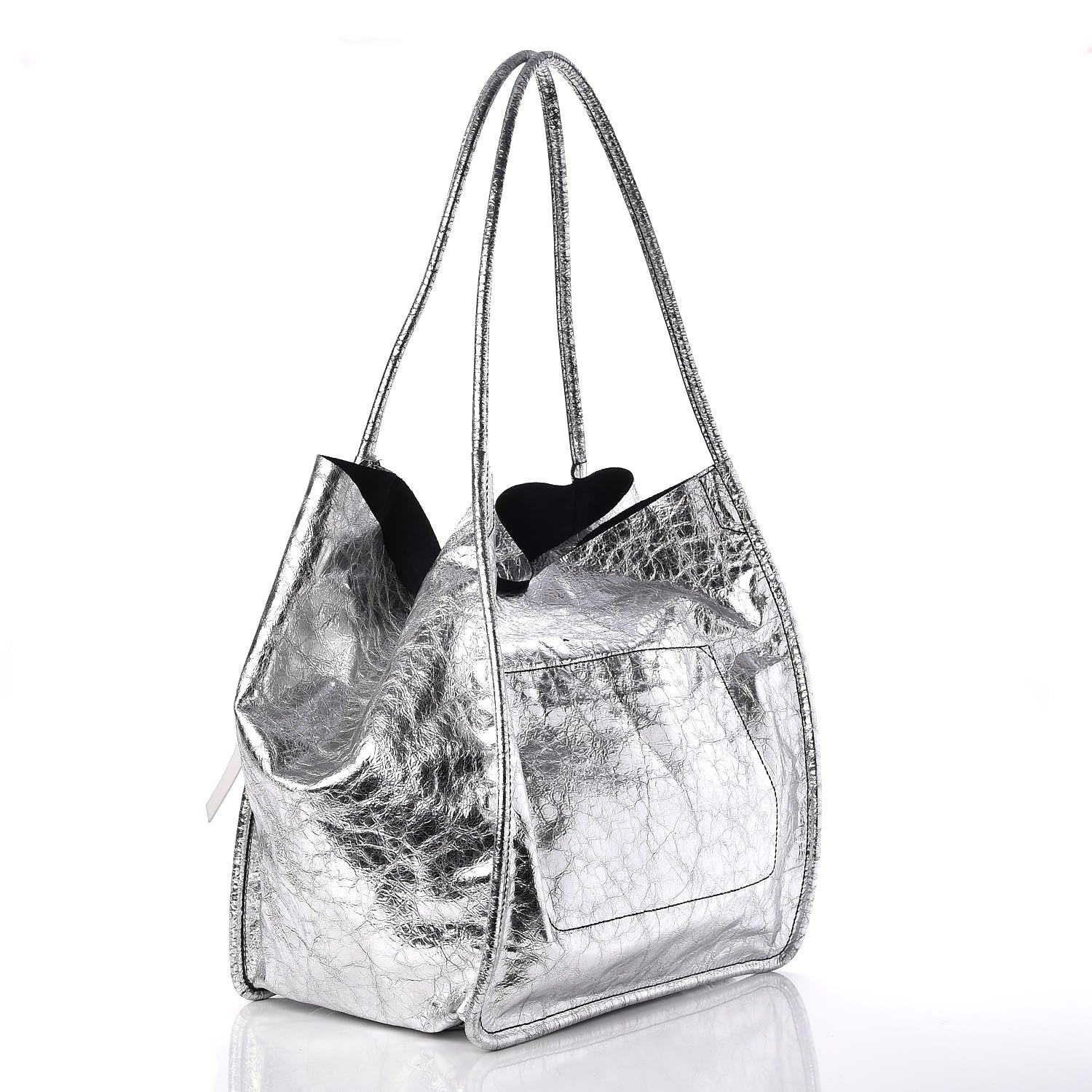 Proenza Schouler Metallic Calfskin Extra Large Tote Silver 3 of 8