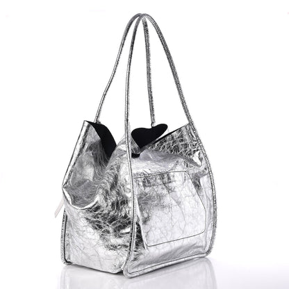 Proenza Schouler Metallic Calfskin Extra Large Tote Silver 3 of 8