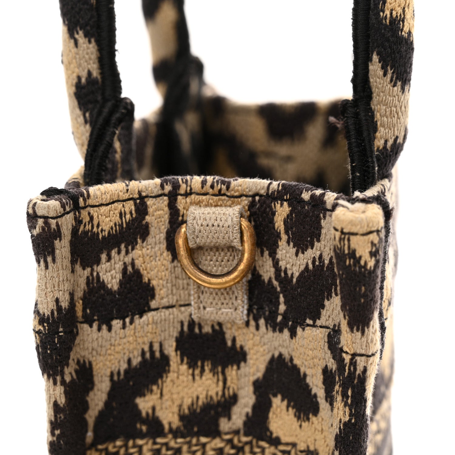 Christian Dior Canvas Mizza Embroidered Mini Book Tote Phone Bag Beige 13 of 16
