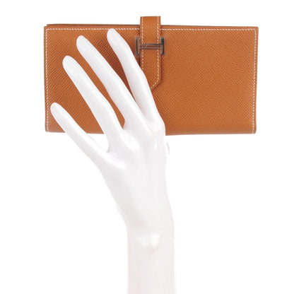 Hermes Epsom Bearn Gusset Wallet Gold 2 of 9