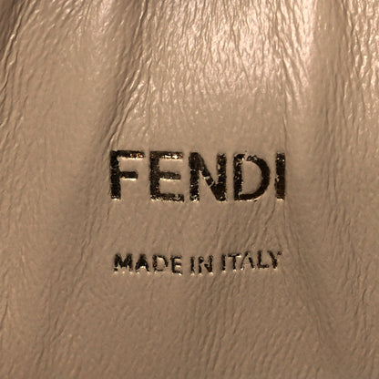 Fendi Vitello Seta Glazed Fabric FF 1974 Medium Peekaboo X-Lite Black Mogano Panna 7 of 14