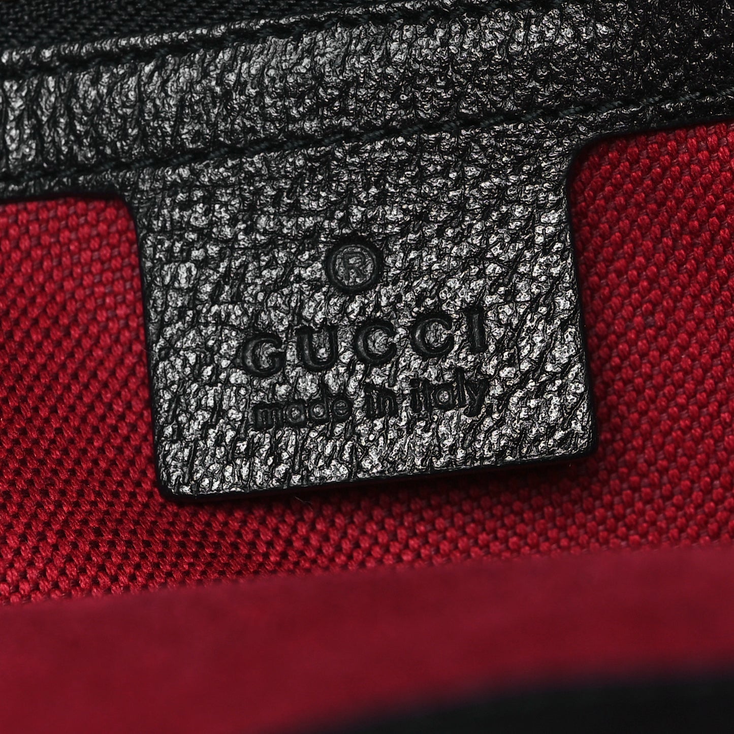 Textured Dollar Calfskin Web Tote Black