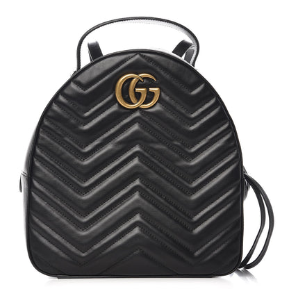 Gucci Calfskin Matelasse GG Marmont Backpack Black 1 of 7
