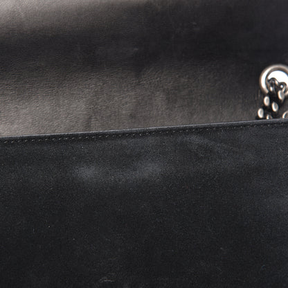 Saint Laurent Suede Small Monogram Stone Studded Kate Satchel Black Turquoise Coral 19 of 23