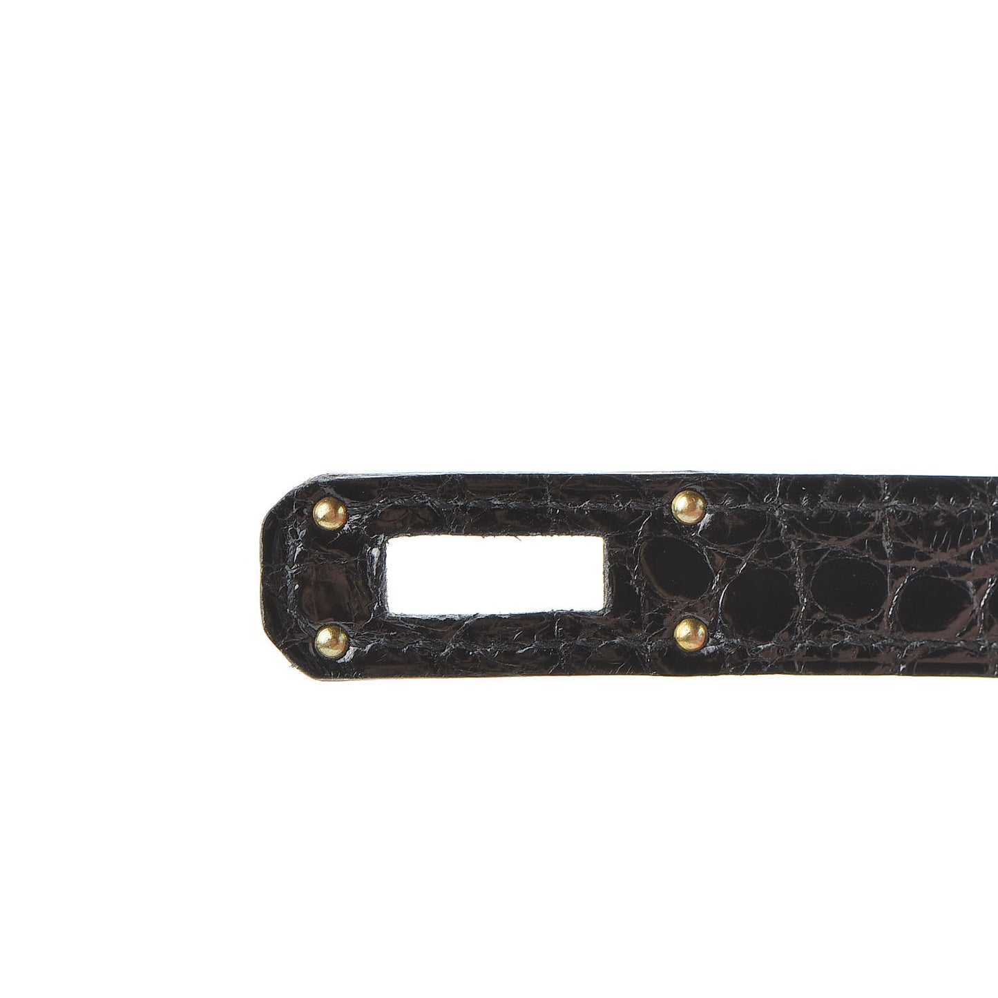 Shiny Alligator Kelly Longue Wallet Black