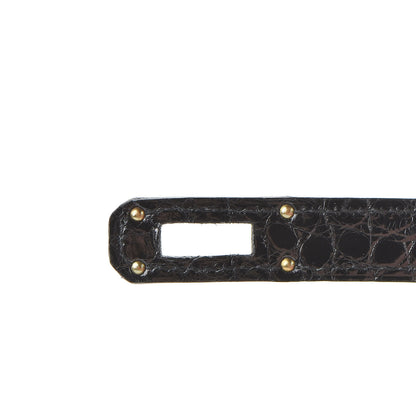 Hermes Shiny Alligator Kelly Longue Wallet Black 12 of 21