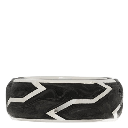 David Yurman Sterling Silver Black Diamond Forged Carbon Beveled Band Ring 63 10.25 3 of 6