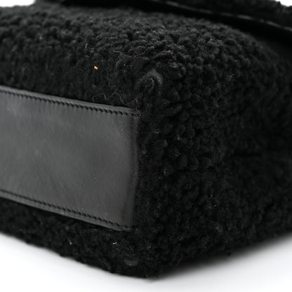 Saint Laurent Shearling Toy Loulou Shoulder Bag Black 11 of 11