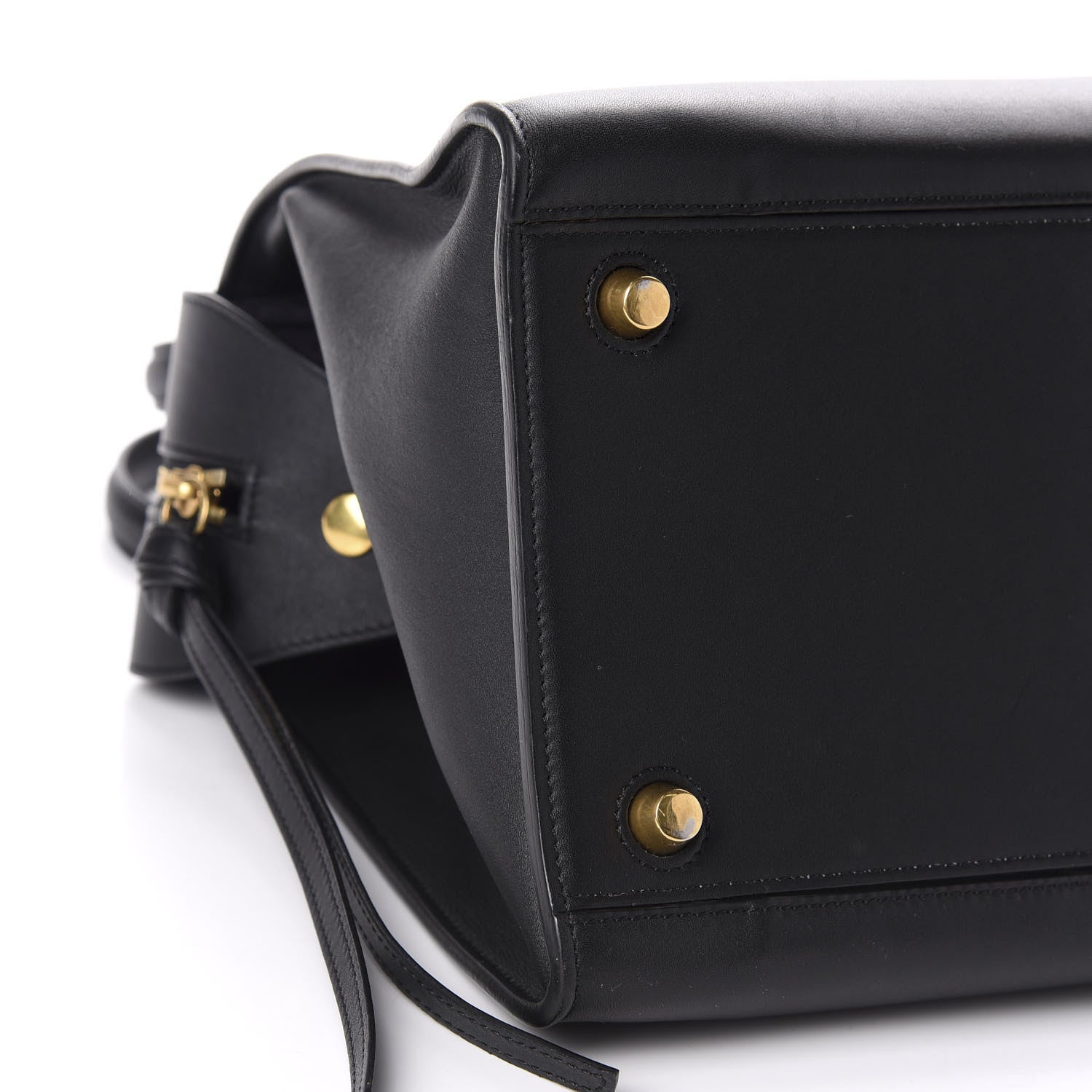 Celine Smooth Calfskin Ring Bag Black 6 of 9