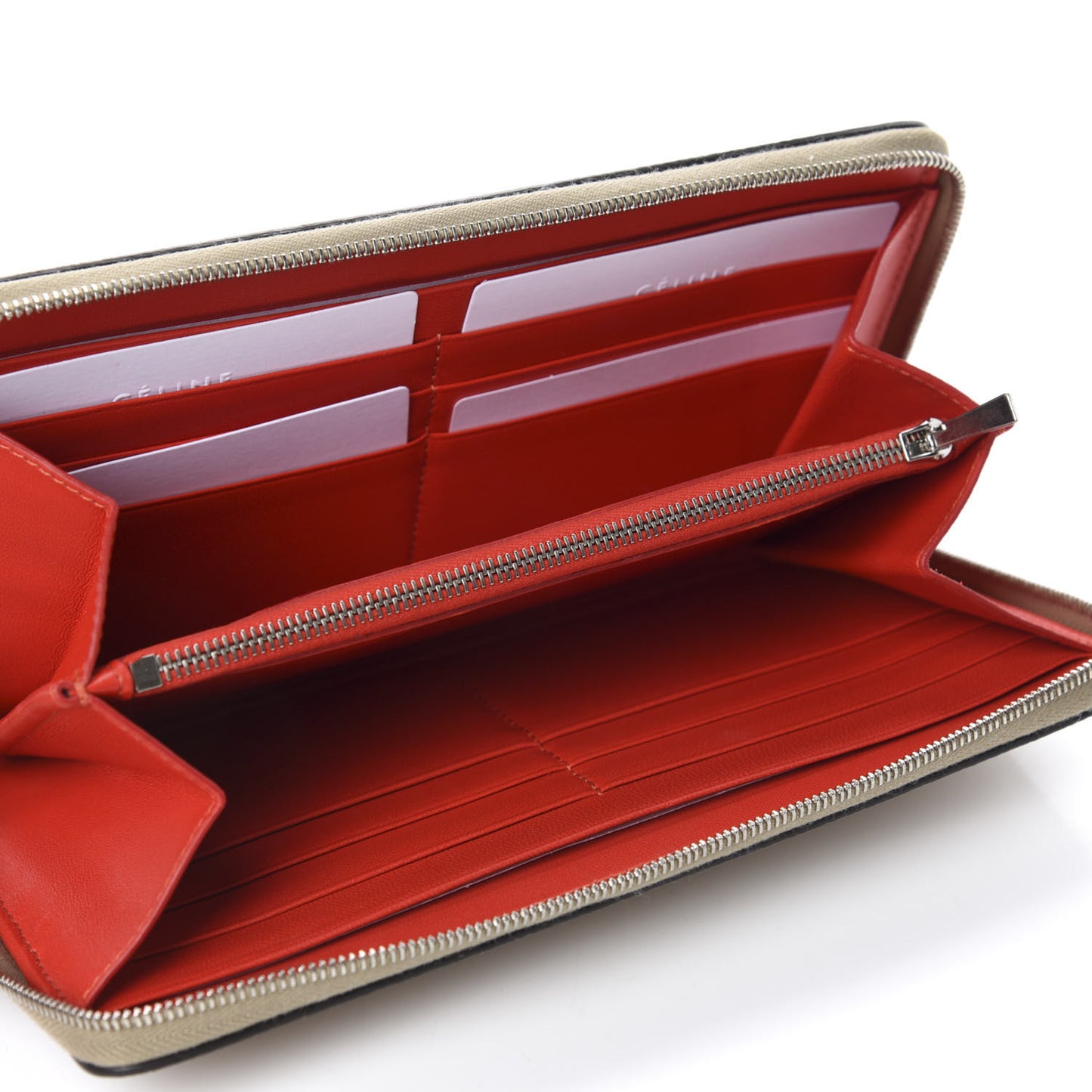 Grained Calfskin Large Zip Around Multifunction Wallet Dune