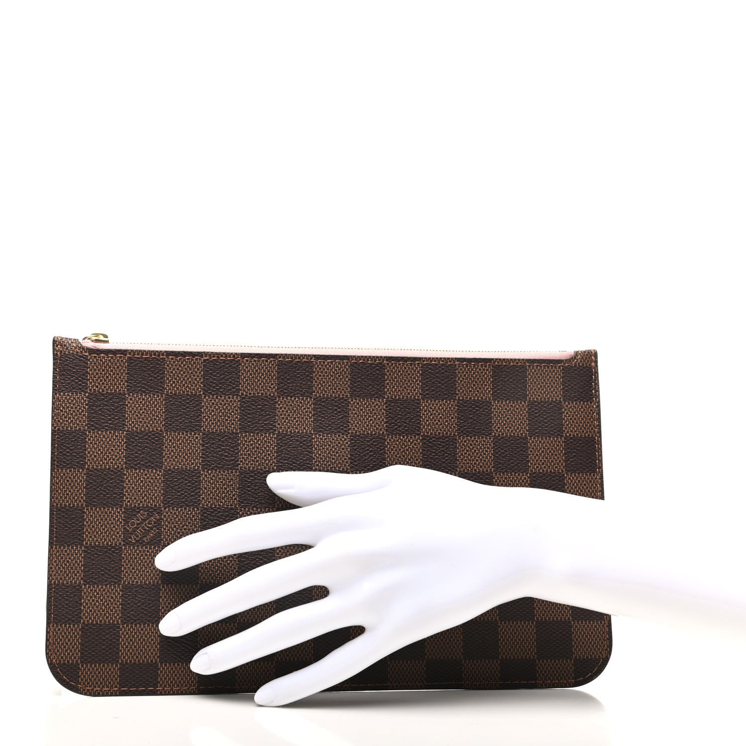 Louis Vuitton Damier Ebene Neverfull MM GM Pochette Rose Ballerine 2 of 6