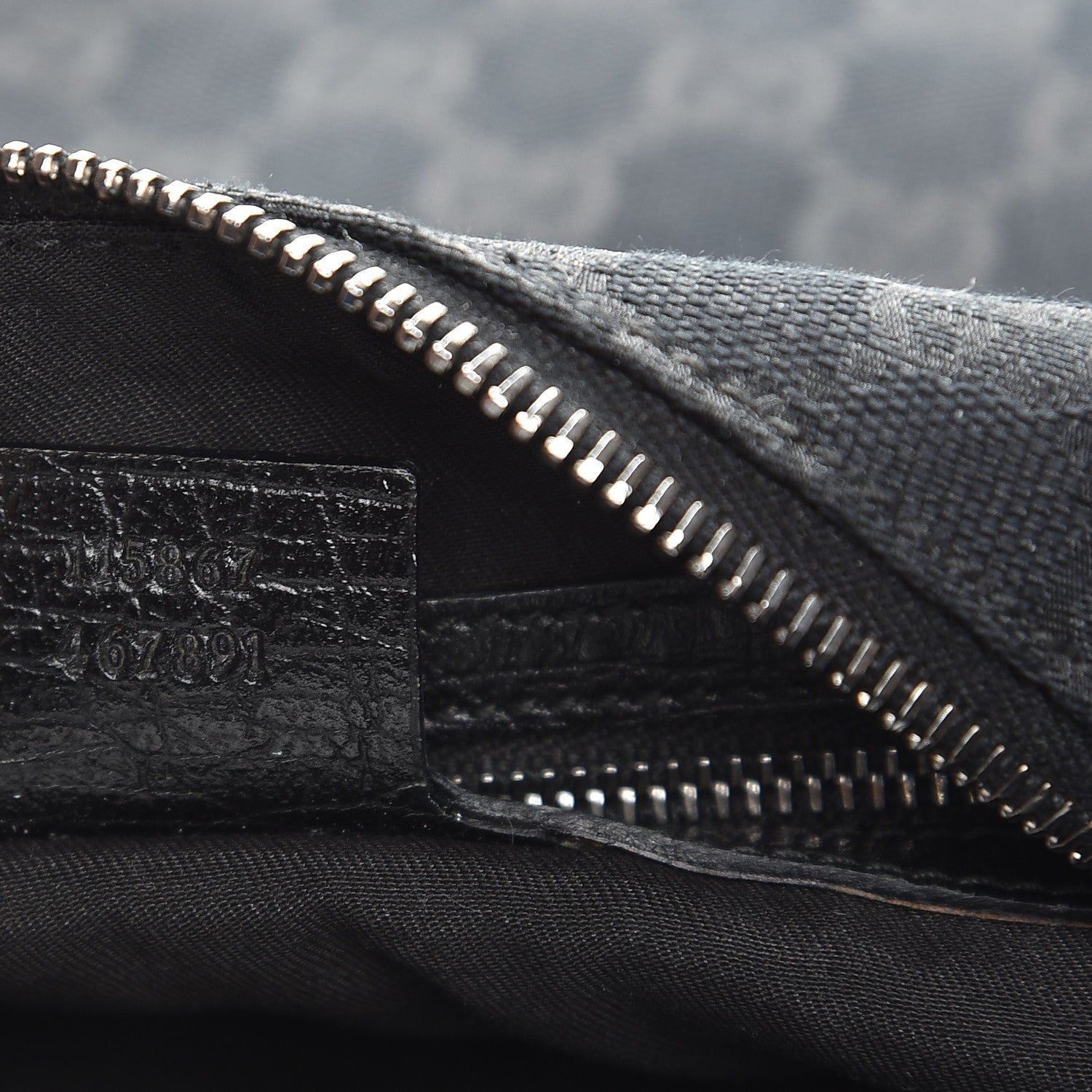 Gucci Monogram Medium Horsebit Chain Hobo Black 7 of 8