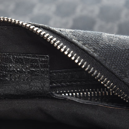 Gucci Monogram Medium Horsebit Chain Hobo Black 7 of 8