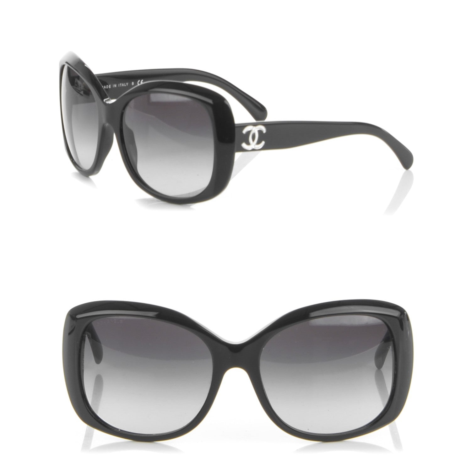 Chanel Resin Crystal CC Sunglasses 5183 Black 1 of 6