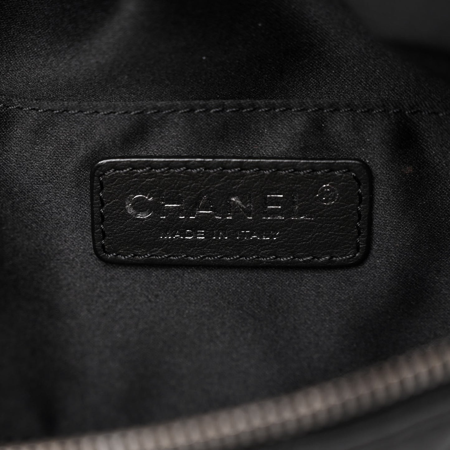 Lambskin Quilted Banane Waist Bag Fanny Pack Black