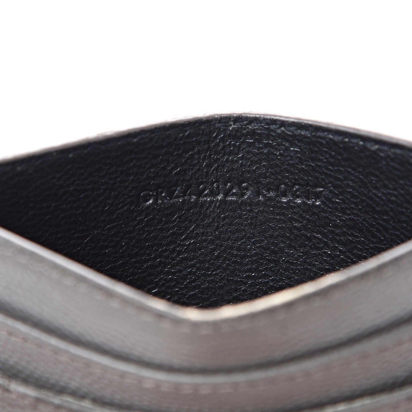 Grain De Poudre Matelasse Chevron Monogram Card Case Coal