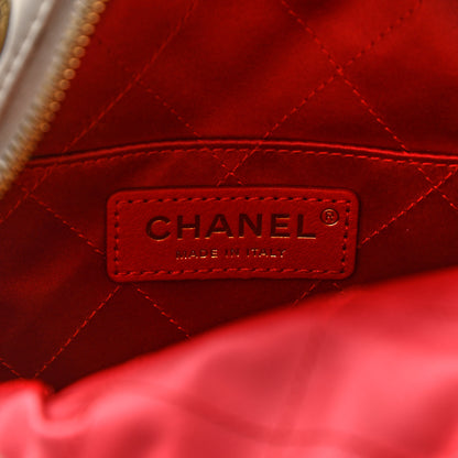 Chanel Lambskin Quilted Diamond Clutch With Chain White 6 of 12