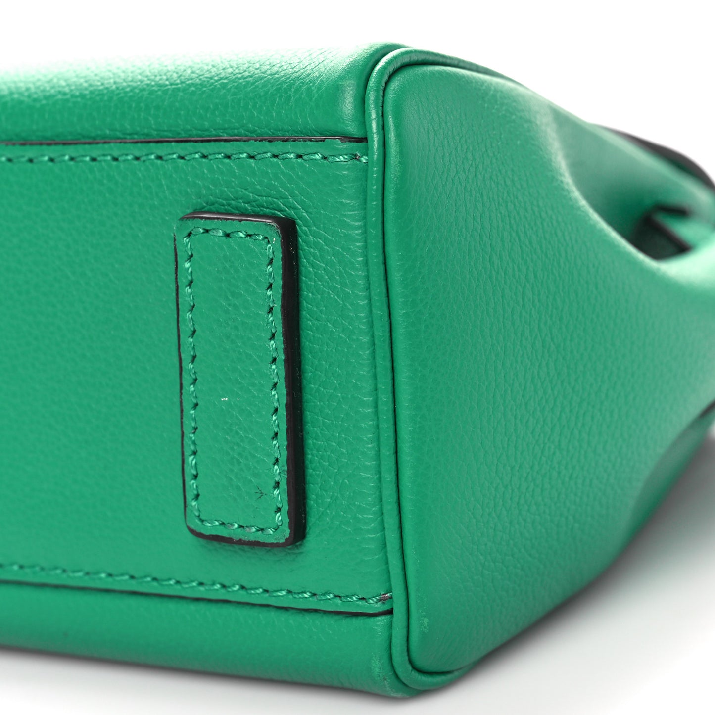 Grained Calfskin Small La Medusa Top Handle Bag Turquoise